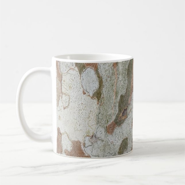 Caneca De Café Plane tree camouflage looks bark pattern coffee mu (Esquerda)