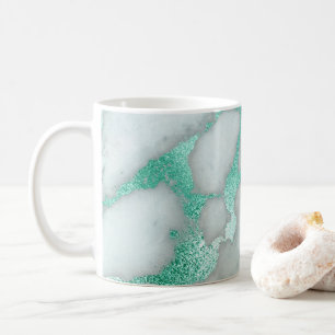 Caneca De Café Planejador do encanto do verde da hortelã do fosc