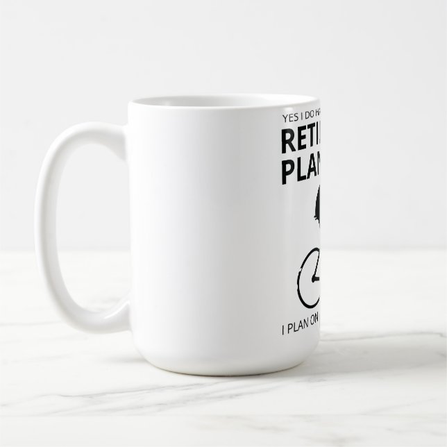 Caneca De Café Planejo andar de bicicleta quando me aposentar (Esquerda)