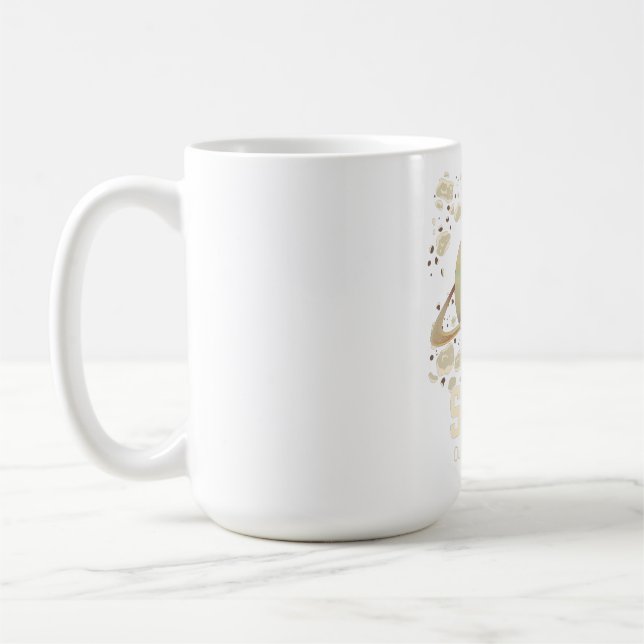 Caneca De Café Planeta Brown Beige Saturn (Esquerda)