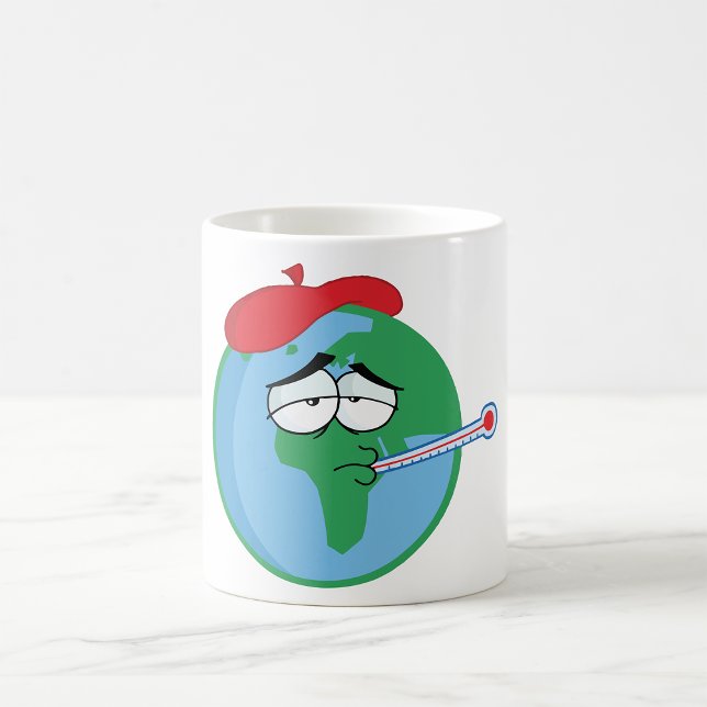 Caneca De Café Planeta Doente (Criador carregado)