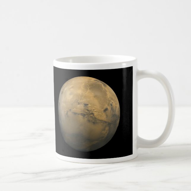 Caneca De Café Planeta Marte no sistema solar NASA (Direita)
