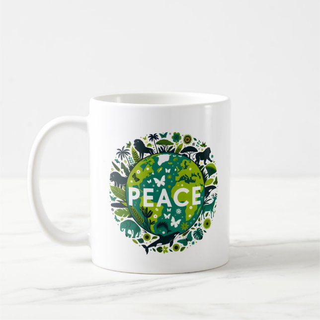 Caneca De Café Planeta pacífico - Salvando o ambiente (Esquerda)