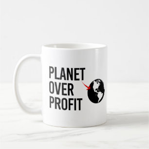 Caneca De Café Planeta Sobre Lucro