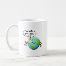 Planeta Terra Fofo Divertido Estou Bem Motivaciona