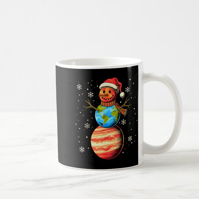 Caneca De Café Planetas Boneco de Neve Espaço Divertido Natal Ast (Direita)