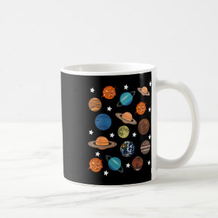 Caneca De Café Planetas Stars Lua Solar Sistema Costume Halloween