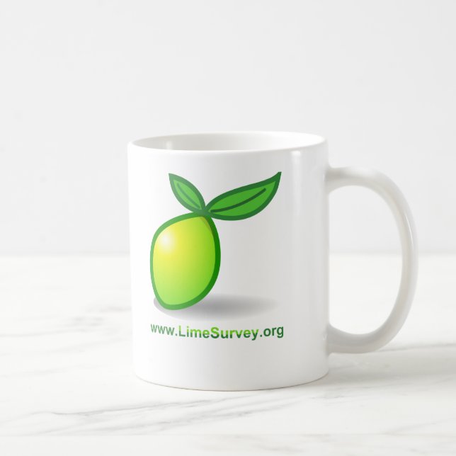 Caneca De Café Planície de LimeSurvey (Direita)
