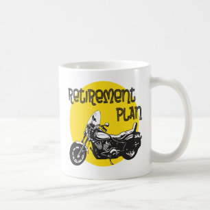 Caneca De Café Plano de aposentação com desenho da motocicleta