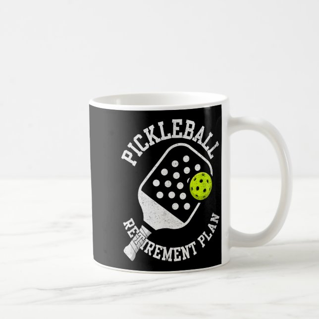 Caneca De Café plano de aposentadoria de pickleball (Direita)