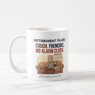 Caneca De Café Plano de Aposentadoria Divertido Francês Sofá Aman