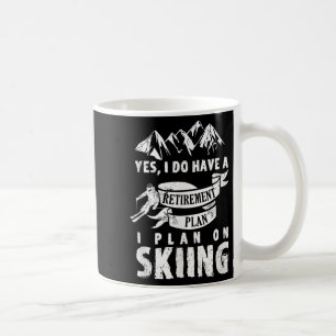 Caneca De Café Plano de aposentadoria Esqui esquiador de esquiado
