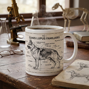 Caneca De Café Plano de Cachorro Pastor Alemão
