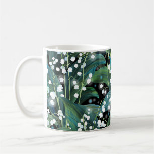 Caneca De Café Plano de fundo do padrão sem costura do Vale do Li