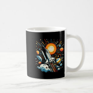 Caneca De Café Plano de Ônibus Espacial Sol Planetas Foguete Galá