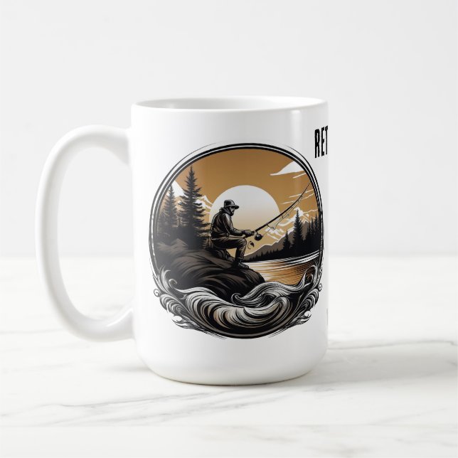 Caneca De Café Plano De Reforma De Pesca Do Café (Esquerda)