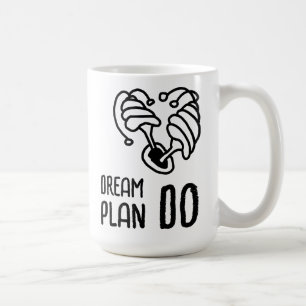 Caneca De Café Plano de Sonho Linha de Cogumelo DO