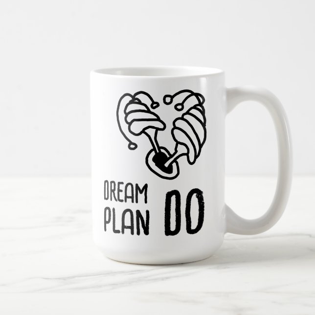 Caneca De Café Plano de Sonho Linha de Cogumelo DO (Direita)