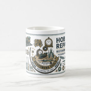 Caneca De Café Plano Técnico de Reparo de Hobby - Esquema de Rest