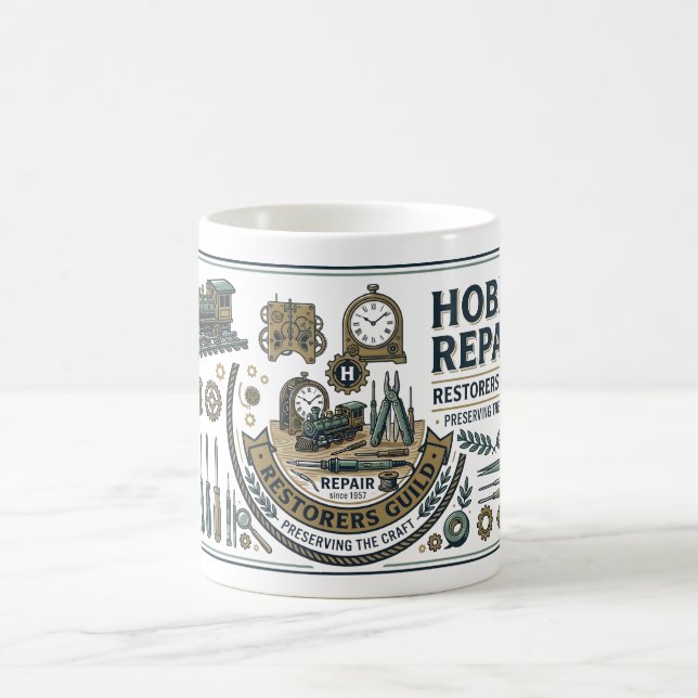 Caneca De Café Plano Técnico de Reparo de Hobby - Esquema de Rest (Centro)