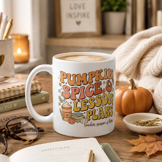 Caneca De Café Planos de Aula de Tempero de Abóbora Presente Retr