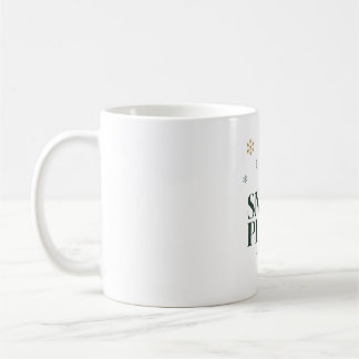 Caneca De Café Planos de Neve Hoje Tipografia de Floco de Neve de
