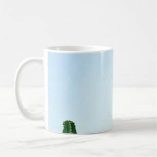 Caneca De Café Planta de cacto verde em fundo branco