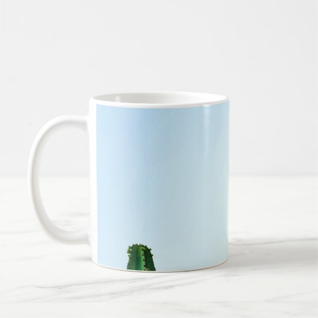 Caneca De Café Planta de cacto verde em fundo branco (Esquerda)