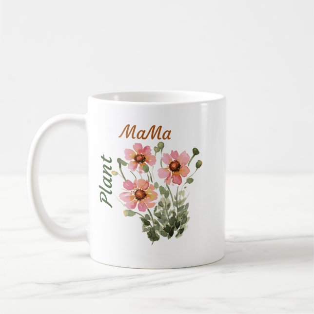 Caneca De Café Planta Floral Ma - Planta Mãe Presente (Esquerda)