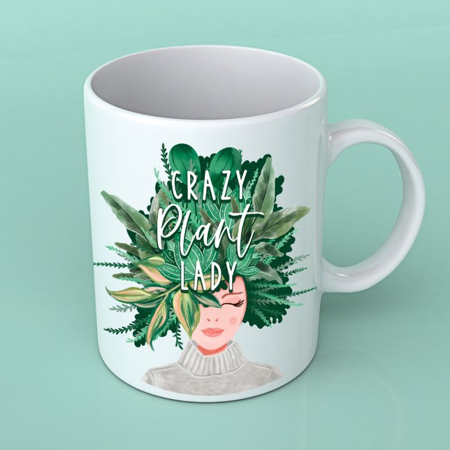 Caneca De Café Planta Louca de Diversão de Plantas Vestidas de Ág (Criador carregado)