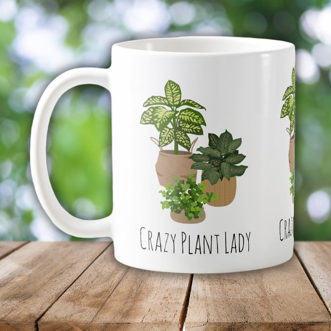 Caneca De Café Planta Louca Lady Funny Classic Mug, 11 oz (Criador carregado)