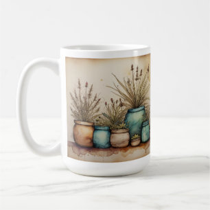 Caneca De Café Planta Lover Mug, Watercolor Plantas Fabris Taça