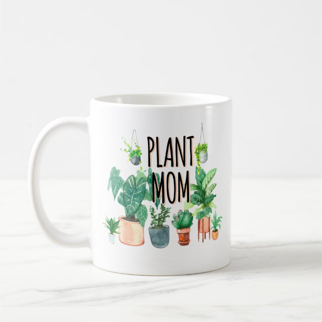 Caneca De Café Planta Mãe - Jardinagem, Presente De Plantador Par (Esquerda)
