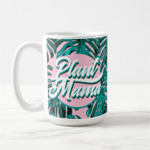 Planta Mama Turquoise Pink Monstera Jungle Foles