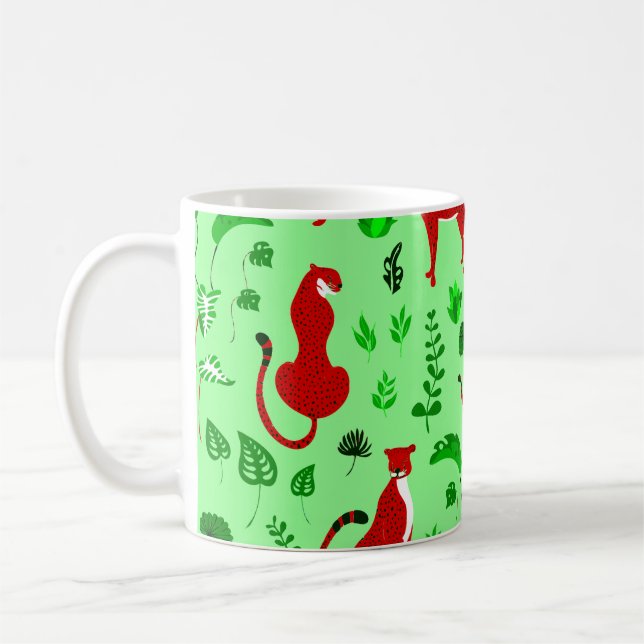 Caneca De Café planta monstera de leopardo-da-chita (Esquerda)