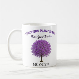 Caneca De Café Plantar Sementes de Conhecimento - Obrigado Profes