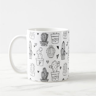 Caneca De Café Plantas Botânicas De Jardim Suculentes De Cactus C