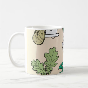Caneca De Café Plantas Casernas Bonitas: Botânicas Coloridas.