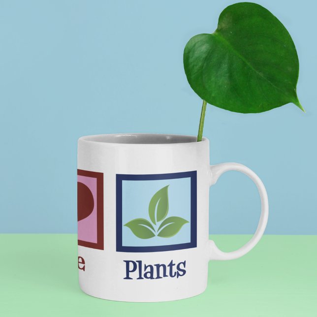 Caneca De Café Plantas De Amar Pela Paz Em Fábrica (Criador carregado)