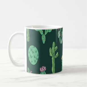 Caneca De Café Plantas De Cactus: Vintage Sem Olho De Fundo