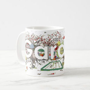 Caneca De Café Plantas de jardinagem e animais personalizados