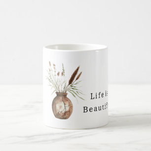 Caneca De Café Plantas de Vaso de Bronze