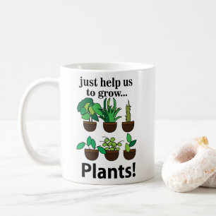 Caneca De Café Plantas Nos Ajudam A Cultivar Plantas