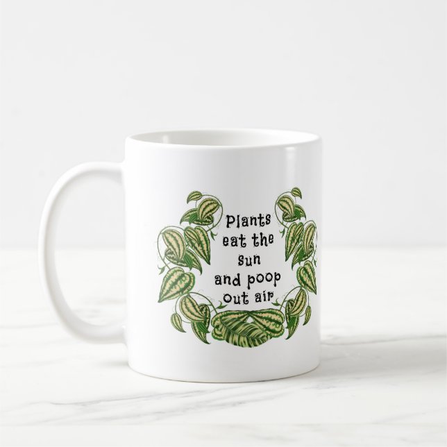 Caneca De Café Plantas podem comer o sol e fazer asas (Esquerda)