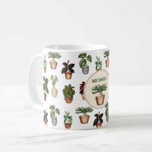 Caneca De Café Plantas Potentes Nome dos Potes Terracotta