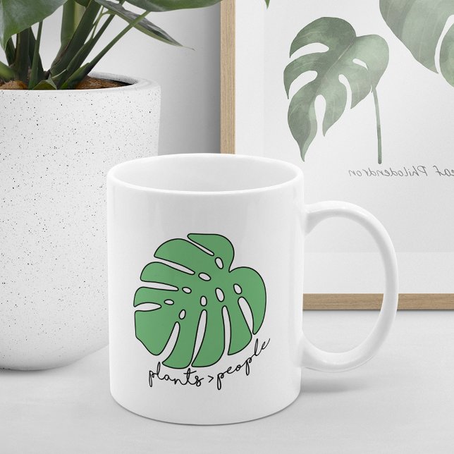 Caneca De Café Plantas Sobre Pessoas | Amantes Funerárias (Criador carregado)