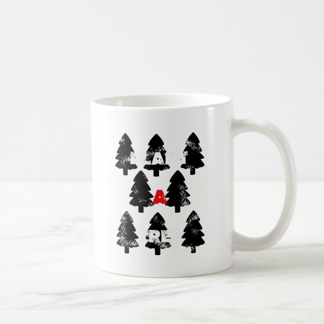 Caneca De Café Plante um padrão de árvore (Direita)