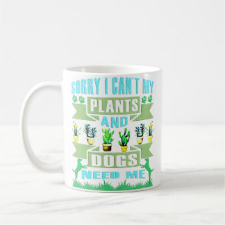 Caneca De Café Plants And Dog Lover Gardener Funny Gardening And