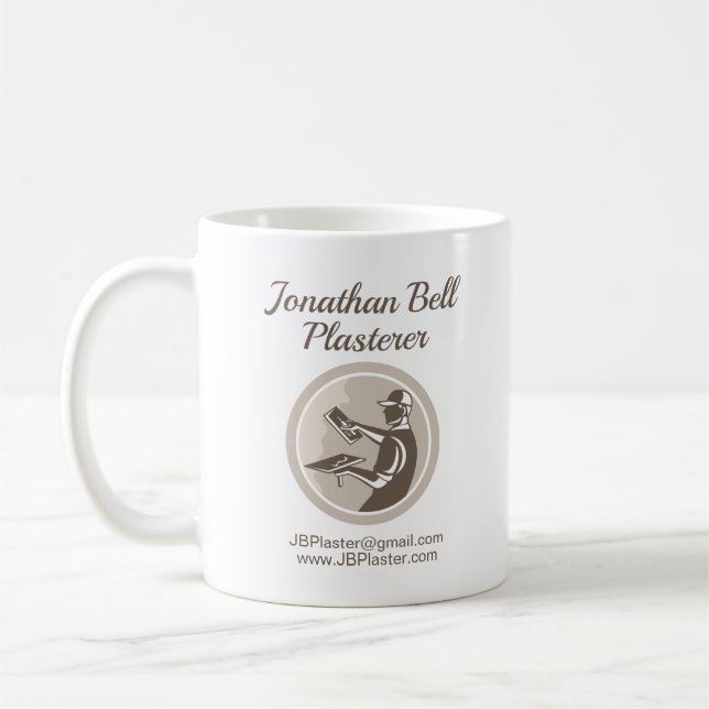 Caneca De Café Plasterer Masonry Drywall Business (Esquerda)