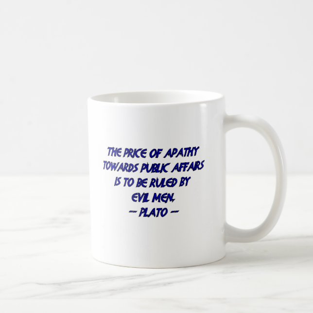 Caneca De Café Platão e o Preço da Apatia (Direita)